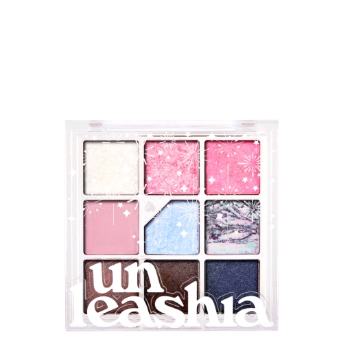 Unleashia – Glitterpedia Eye Palette – Paletă de farduri de pleoape vegane – 8 All of Dancing Swan – 6,6 g