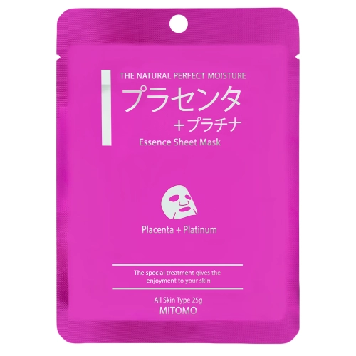 Mitomo - Placenta + Platinum Essence Mask - Mască cu platină și placentă - 1 buc./25 g
