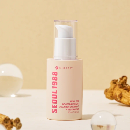 K-SECRET - SEOUL 1988 Boosting Serum : Collagen Complex 7 + Red Ginseng - Ser cu colagen și extract de ginseng roșu - 30 ml