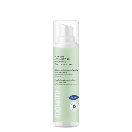 Mohani - Cremă regenerantă și normalizantă pentru față - Complex de ceramide 2% - Niacinamidă și gluconat de zinc - 50 ml