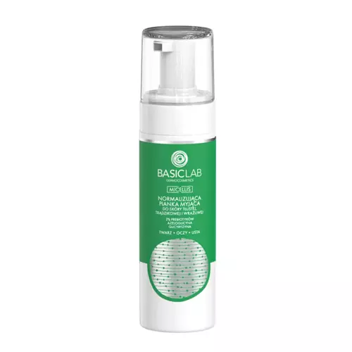 BasicLab - Micellis - Noramalizing Foaming Cleanser pentru pielea grasă, cu tendințe acneice și sensibilă - 150ml