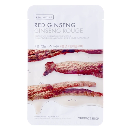 The Face Shop - Natural Mask - Red Ginseng - Mască de folie cu Ginseng Roșu - 20g