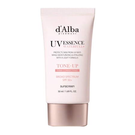d'Alba - Waterfull Tone-Up Sun Cream SPF50+ PA++++ - Pink - Crem tonifiant pentru față cu protecție solară