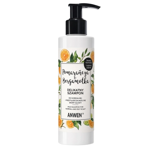 Anwen - Portocală și Bergamotă - Șampon pentru scalp normal și cu tendință de îngrășare - 200ml