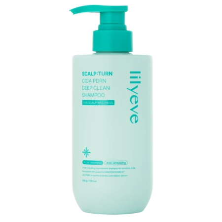 lilyeve - Scalp:Turn Cica PDRN Deep Clean Shampoo - Șampon calmant și de curățare pentru păr și scalp - 500 g
