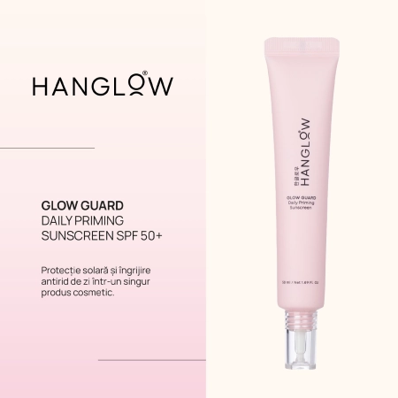 HanGlow - Glow Guard - Daily Priming Sunscreen SPF 50+ - Cremă zilnică cu protecție solară - 50 ml