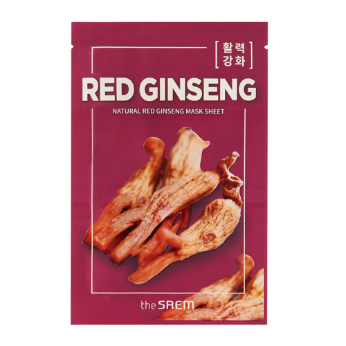 The Saem - Natural Mask Sheet Red Ginseng - Mască de shea cu ginseng - 21ml