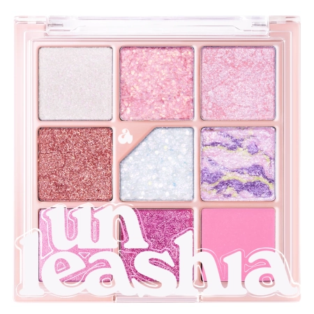 Unleashia - Glitterpedia Eye Palette - Paletă de Farduri Vegane pentru Pleoape - 9 All of Pink Glitter - 6,6 g