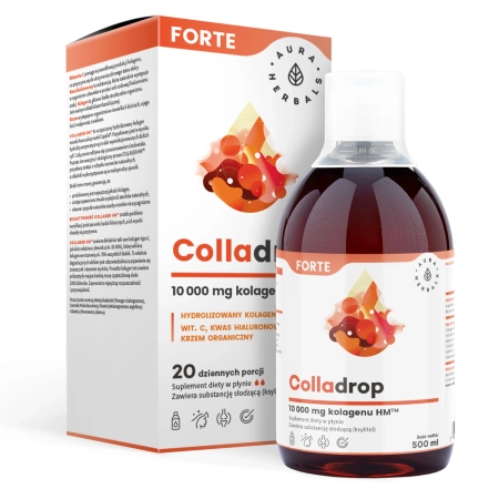 Aura Herbals - Colladrop Forte Colagen Marin 10000 mg - Lichid - 500 ml