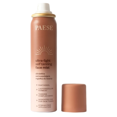 Paese - Ultra-Light Self Tanning Face Mist - Spray autobronzant ultraușor pentru față - 75 ml