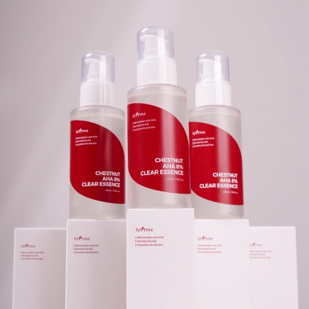 Isntree - Chestnut AHA 8% Clear Essence  - Esență facială cu acid lactic și glicolic - 100ml