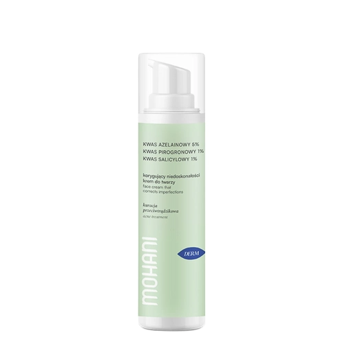 Mohani - Cremă corectoare pentru tenul cu acnee - cu acid azelaic 5% - acid pirogronic 1% - acid salicilic 1% - 50 ml
