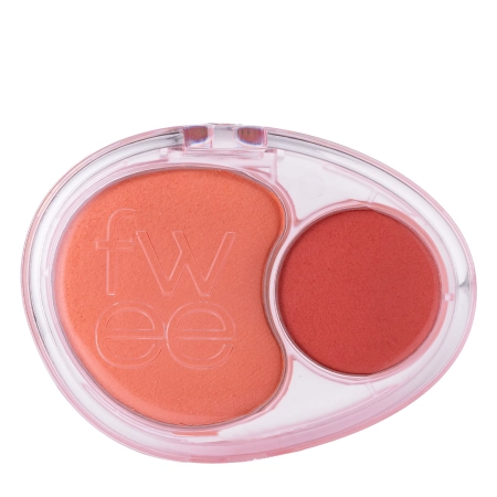 Fwee - Mellow Dual Blusher - Blush dublu pentru obraji – CR01 Juicy Smile – 7,2g