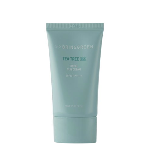Bring Green - Tea Tree Cica Fresh Sun Cream SPF 50+ PA++++ - Cremă de față calmantă cu filtru - 50ml