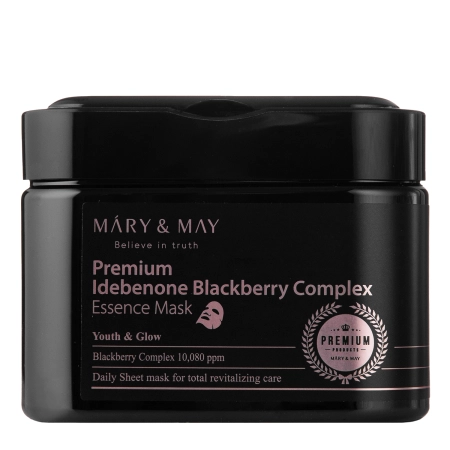 Mary&May - Premium Idebenon Blackberry Complex Essence Mask - Set de măști faciale - 20buc.