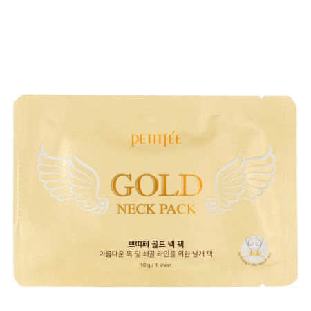 Petitfee - Gold Neck Pack - Mască de gât cu hidrogel care combate semnele de îmbătrânire - 10g