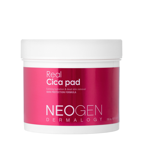 Neogen - Dermalogy Real Cica Pad - Tampoane de față exfoliante și calmante - 90pcs/150ml