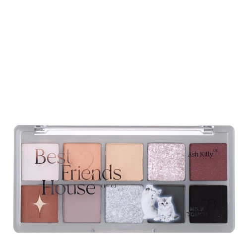 Milk Touch - Best Friends Eye Pallette - Paletă de farduri de ochi - 01 Ash Kitty - 9.3g
