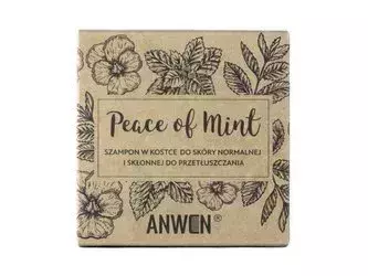 Anwen - Peace Of Mint - Șampon cubic pentru piele normală și grasă - Cutie - 75g