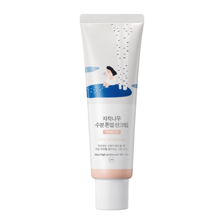 Round Lab - Birch Moisture Tone-Up Sunscreen – Cremă de protecție solară cu efect de uniformizare a nuanței – 50 ml