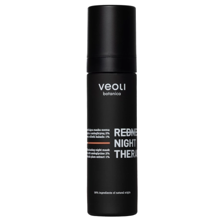 Veoli Botanica - Redness Night Therapy - Mască de noapte calmantă și iluminatoare pentru ten cu capilare dilatate - 50 ml