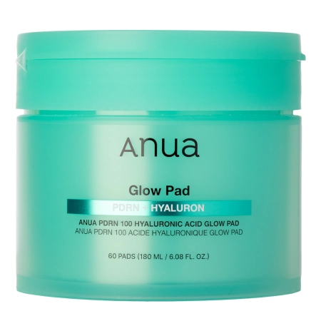Anua – PDRN 100 Hyaluronic Acid Glow Pad – Dischete hidratante și iluminatoare pentru față – 180 ml / 60 buc.