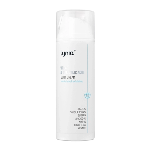 Lynia - Cremă hidratantă și exfoliantă cu 10% uree, 2% acid salicilic și 2% acid lactic - 150ml