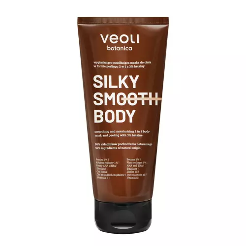 Veoli Botanica – Silky Smooth Body – Mască și Peeling 2în1 pentru Corp cu Efect de Netezire și Hidratare – 180ml