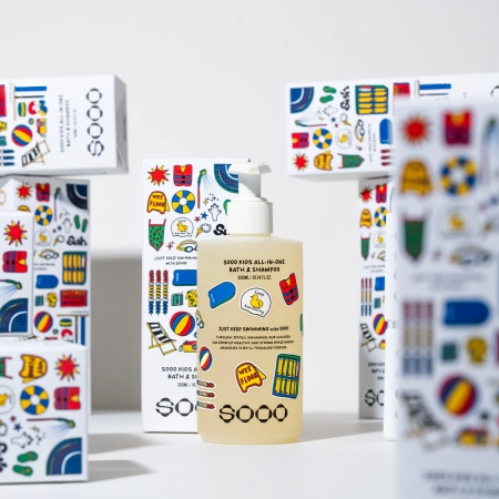 SOOO - Swim Kids All-in-One Bath & Shampoo - Gel 2 în 1 - 300 ml