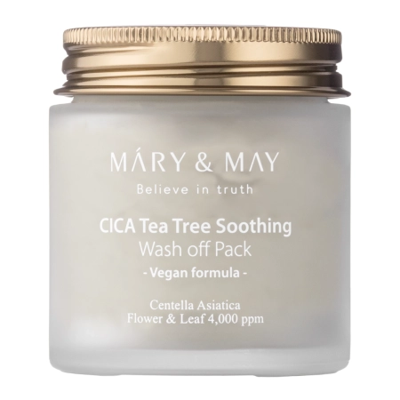 Mary&May - CICA Tea Tree Soothing Wash off Pack - Mască de argilă - 125g