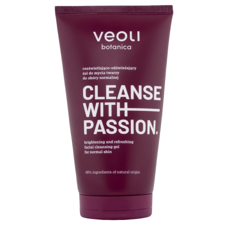 Veoli Botanica - CLEANSE WITH PASSION - Iluminează, loțiune demachiantă și revigorantă Gel de curățare a feței pentru ten normal - 150 ml