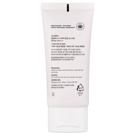 Cosrx - Aloe 54.2 Aqua Tone-Up Sunscreen SPF50+/PA++++ - Cremă hidratantă de protecție solară - 50ml 