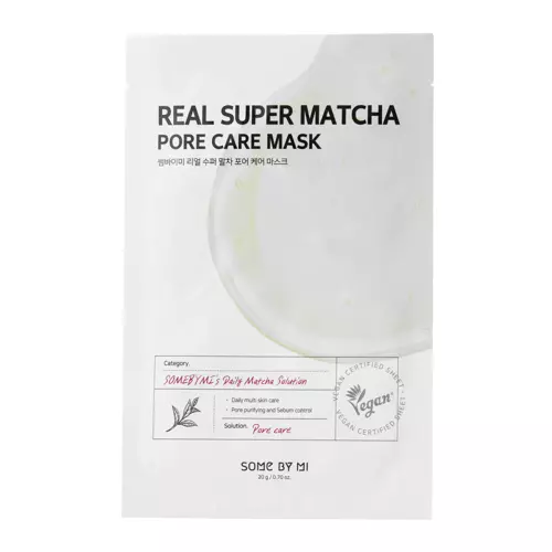 Some By Mi - Real Super Matcha Pore Care Mask - Mască de folie purificatoare - 20g