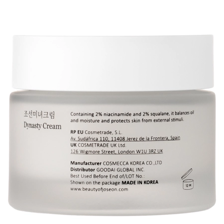 Beauty of Joseon - Dynasty Cream - Cremă hidratantă delicată pentru față - 50ml