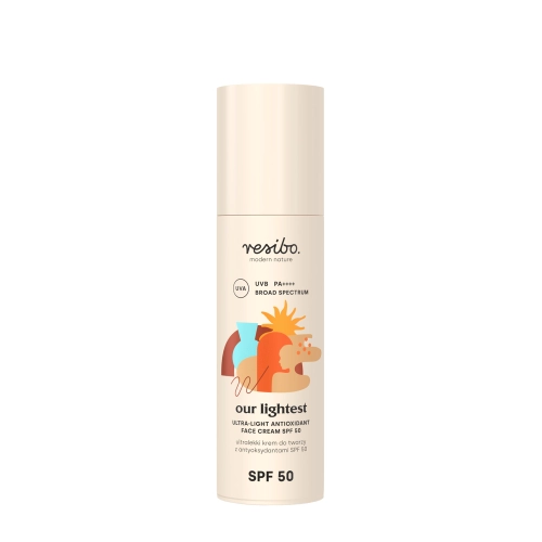 Resibo – Our Lightest – Cremă ultra-ușoară pentru față cu antioxidanți SPF 50 – 50ml
