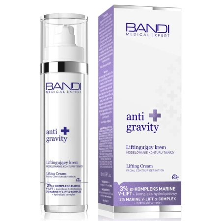 Bandi - Anti Gravity - Cremă cu efect de lifting pentru modelarea conturului feței - 50 ml 