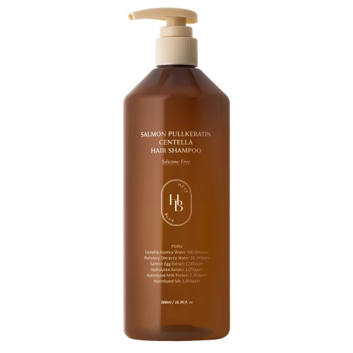 HEVEBLUE - Salmon PullKeratin Centella Hair Shampoo - Șampon regenerant pentru păr - 500 ml