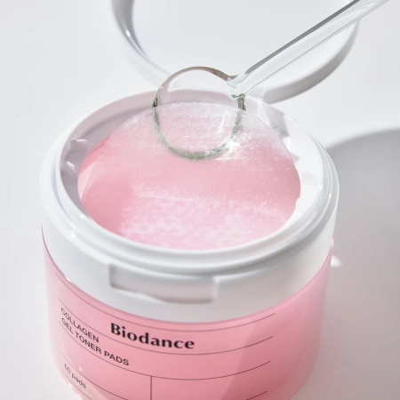 Biodance – Collagen Gel Toner Pads – Dischete cu gel tonifiant și colagen pentru față – 60 bucăți