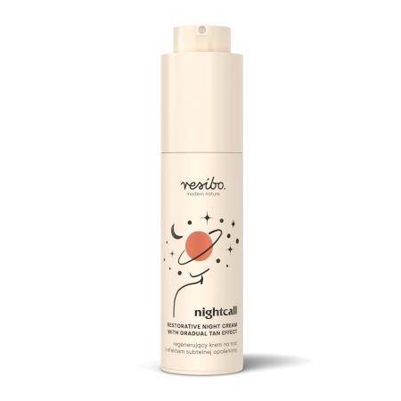 Resibo – Nightcall – Cremă regenerantă de noapte cu efect de bronzare subtilă – 50ml