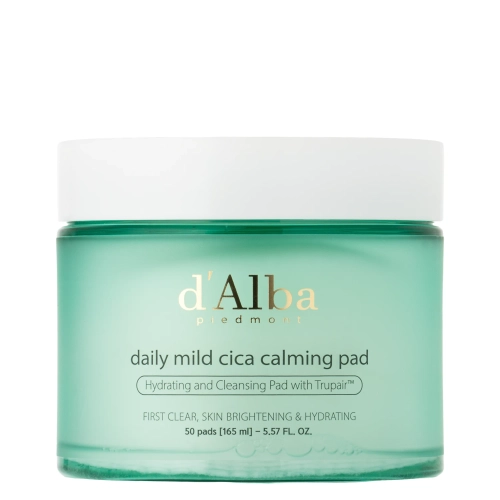 d’Alba - Daily Mild Cica Calming Pad - Dischete calmante pentru față cu Centella Asiatica - 50 buc.