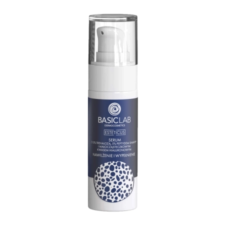BasicLab - Esteticus - Hidratare și catifelare - Ser cu 10% Trehaloză, 5% Peptide și acid hialuronic - 30ml