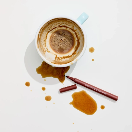 GOSH - Here To Stain Lip Pen - Creion de buze de lungă durată tip marker - 006 Coffee Stain - 1ml