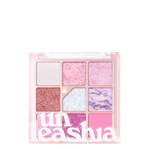 Unleashia - Glitterpedia Eye Palette - Paletă de Farduri Vegane pentru Pleoape - 9 All of Pink Glitter - 6,6 g