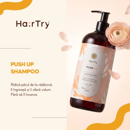 HairTry - Push Up - Șampon pentru volum și elasticitate - 500 ml