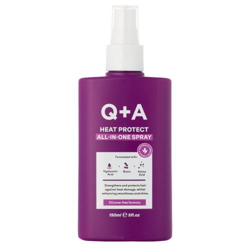 Q+A - Heat Protect All-In-One Spray - Spray Termoprotector pentru Coafarea Părului - 150 ml
