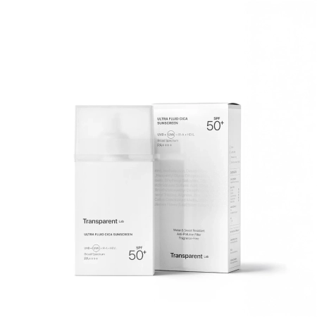 Transparent Lab – Ultra Fluid Cica Sunscreen – Cremă hibridă cu SPF50+ – 100ml