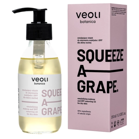 Veoli Botanica - Ulei emulsionant pentru îndepărtarea machiajului și SPF-ului pentru piele uscată - 150 ml