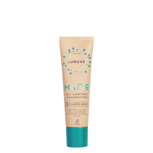 Lumene - Matte Oil Control Foundation SPF 20 - Fond de ten matifiant - 1 Classic Beige - 30 ml