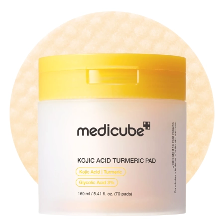 Medicube - Kojic Acid Turmeric Pad - Dischete cu acid kojic - 160 ml / 70 buc.