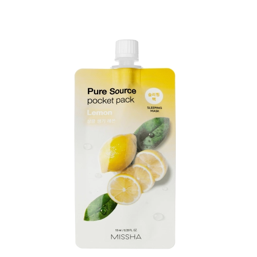 Missha - Pure Source Pocket Pack - Lemon - Mască iluminatoare pentru față - 10 ml